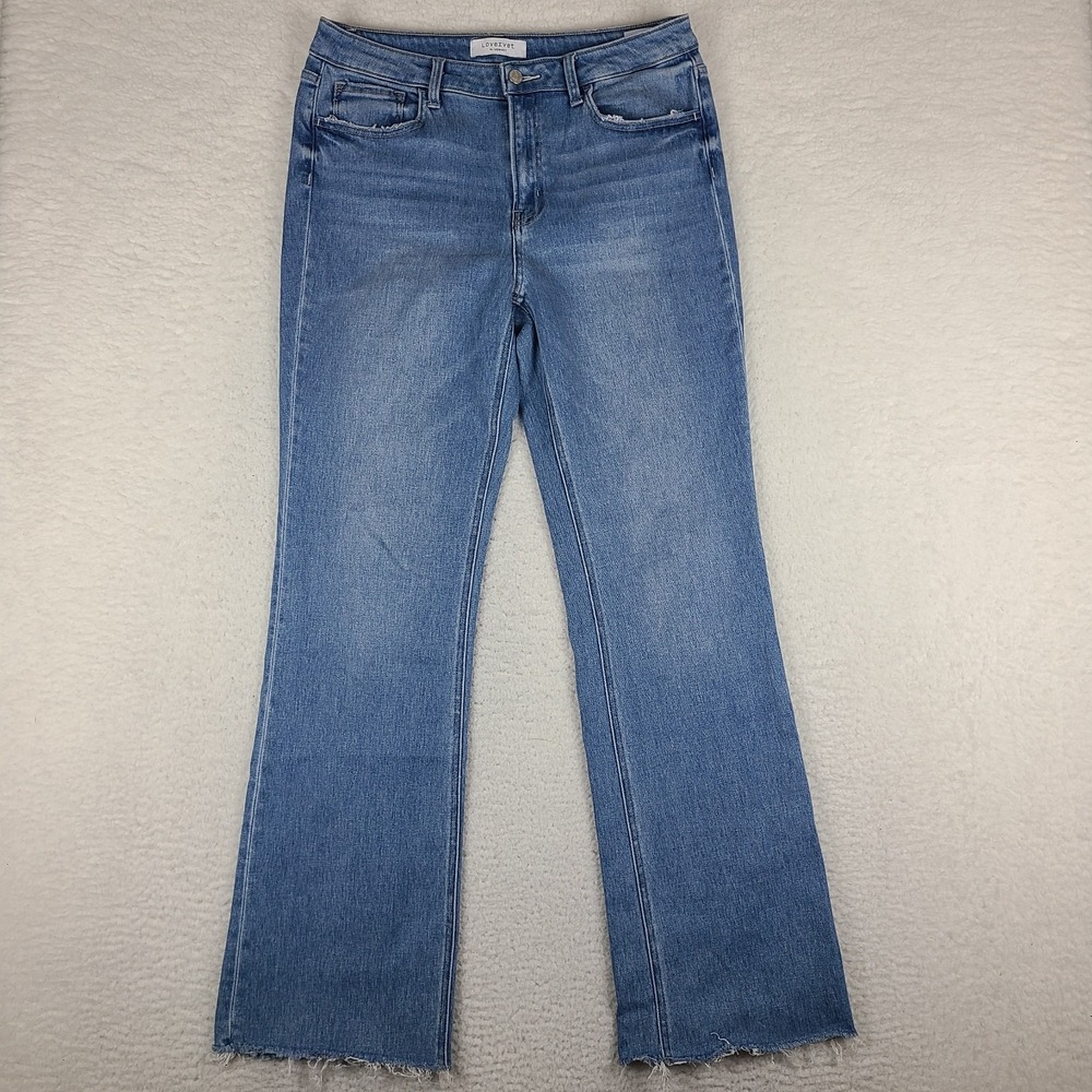 Lovervet By Vervet Jeans Womens 31/13 Blue Well-Bred High Rise Raw Hem lvp1672